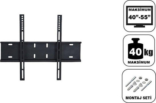 Achill 40'' - 55'' - 140 Ekran Sabit Tv Askı Aparatı Tüm Tv 'ler İçin - Su Terazili