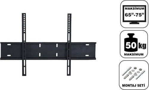 Achill 65'' - 75'' / 165 - 190 Sabit Tv Askı Aparatı Tüm Tv 'ler İçin - Su Terazili