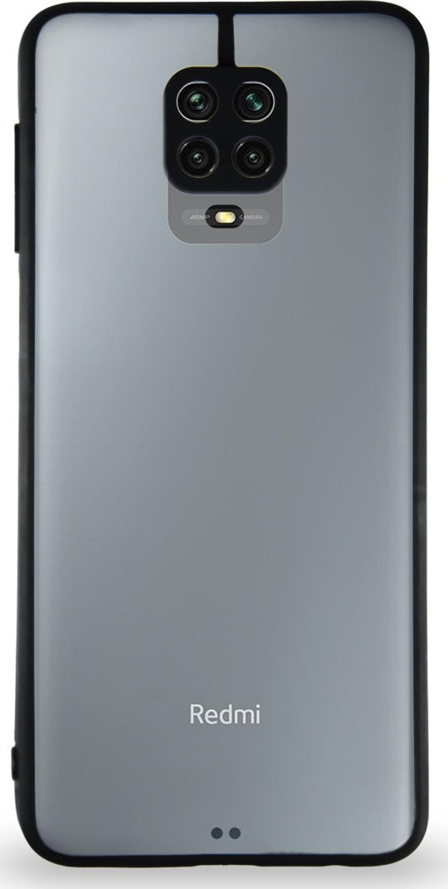 Xiaomi Redmi Note 9s Kılıf Kamera Korumalı Ultra İnce Kapak - Siyah
