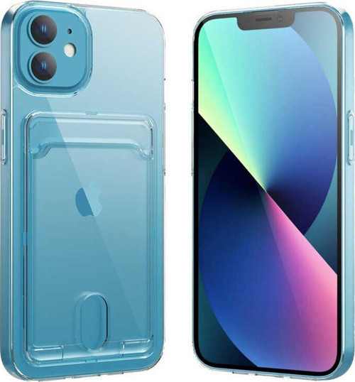 Apple iPhone 12 Kapak Kartlıklı Sararmaz Sert Silikon Kılıf