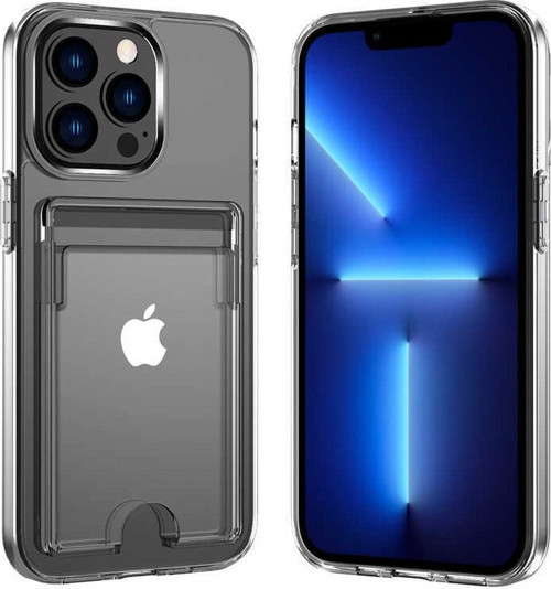 Apple iPhone 13 Pro Kapak Kartlıklı Sararmaz Sert Silikon Kılıf