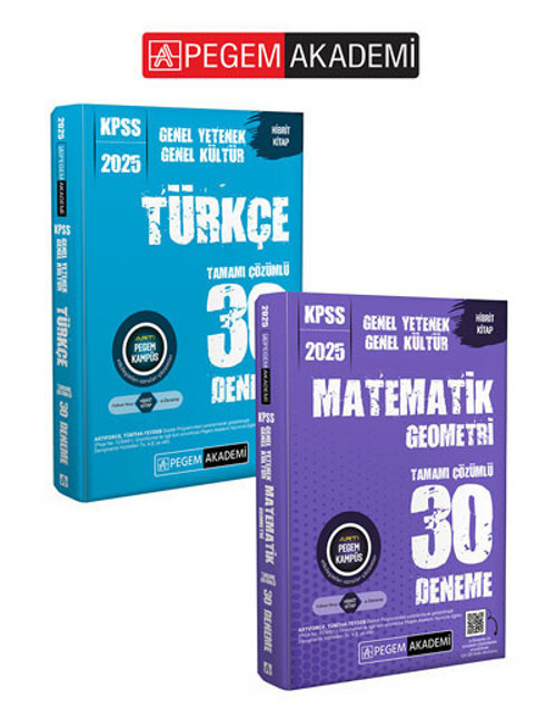 Pegem Akademi 2025 KPSS Genel Yetenek Genel Kültür 60 Deneme Seti (2 Kitap)