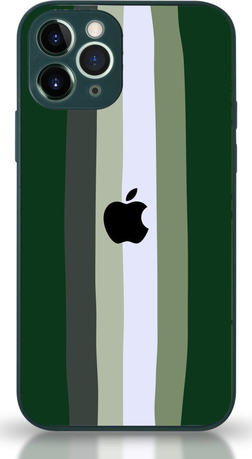 Apple iPhone 11 Pro Max Uyumlu Kamera Korumalı Cam Kapak - Haki