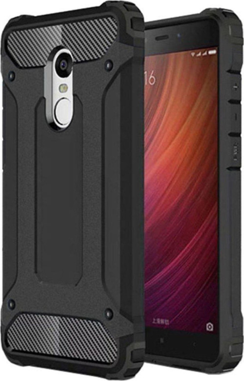 Xiaomi Redmi Note 4 Kapak Çift Katmanlı Zırh Tank Kılıf - Siyah