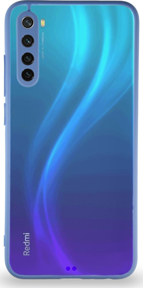 Xiaomi Redmi Note 8 Kılıf Kamera Korumalı Ultra İnce Kapak - Mavi
