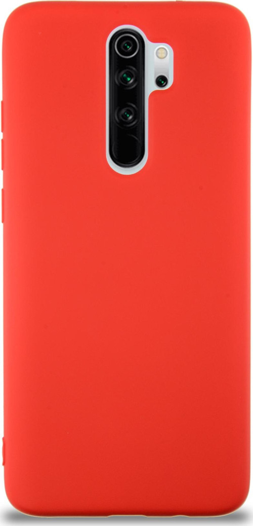 Xiaomi Redmi Note 8 Pro Kapak İçi Kadife Lansman Silikon Kılıf - Kırmızı