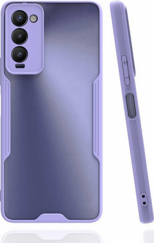 Tecno Camon 18 Kılıf Kamera Korumalı Colorful Kapak - Lila