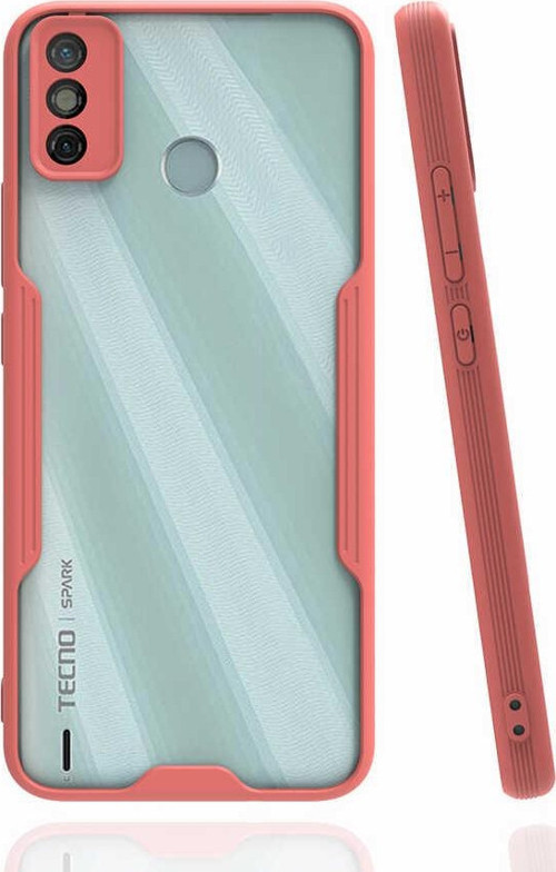 Tecno Spark 6 Go Kılıf Kamera Korumalı Colorful Kapak - Pembe