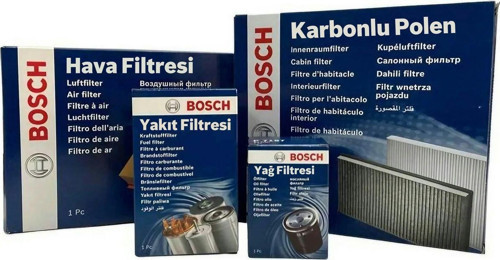 Bmw X5 3.0 D Filtre Bakım Seti E53 2004-2007 4Fk Hava-Yağ-Yakıt-Karbonlu Polen