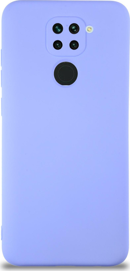 Xiaomi Redmi Note 9 Kapak İçi Kadife Kamera Korumalı Lansman Silikon Kılıf - Lila