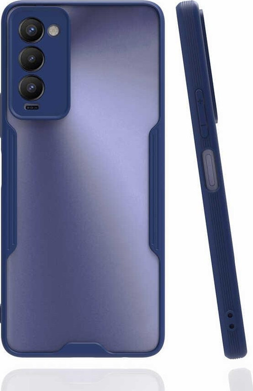 Tecno Camon 18 P Kılıf Kamera Korumalı Colorful Kapak - Lacivert