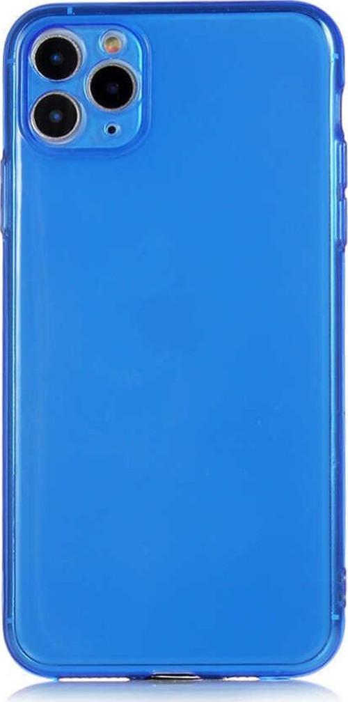 Apple iPhone 11 Pro Max Kapak Kamera Korumalı Neon Renkli Silikon Kılıf - Neon Mavi
