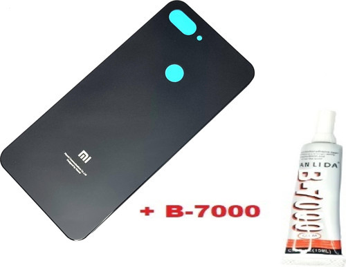 Xiaomi Mi 8 Lite Arka Kapak Batarya Pil Kapağı (CAM+B-7000) SİYAH