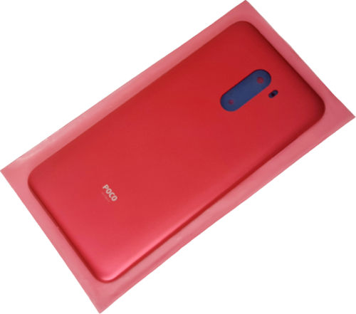 Xiaomi Poco F1 Kasa Arka Pil Batarya Kapağı (Yan Tuş) KIRMIZI