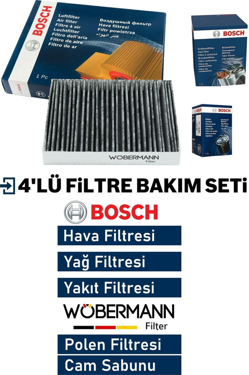 + Bosch Seat İbiza 1.2 Tsi Filtre Bakım Seti 2011-2014 4K