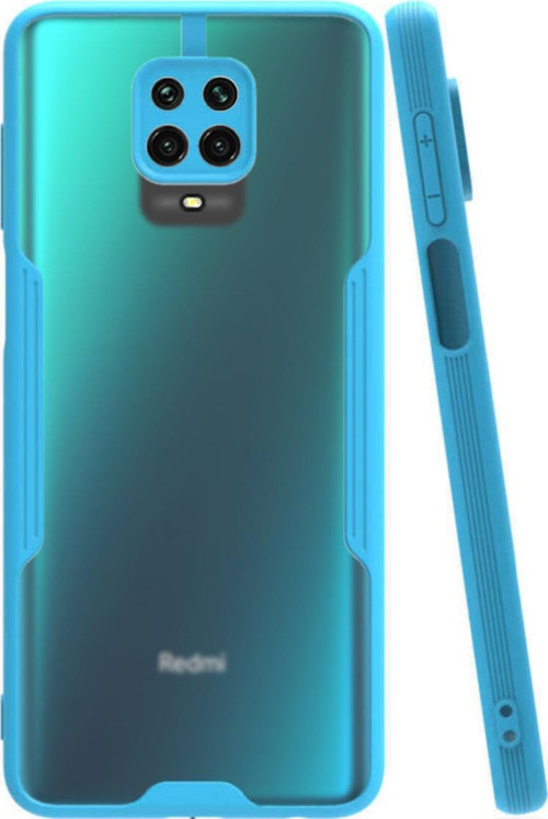 Xiaomi Redmi Note 9S Kılıf Kamera Korumalı Colorful Kapak - Mavi