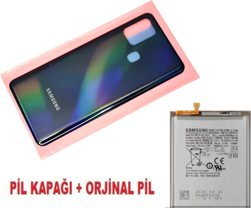 Samsung Galaxy A31 A315 Arka Pil Batarya Kapağı + PİL SİYAH