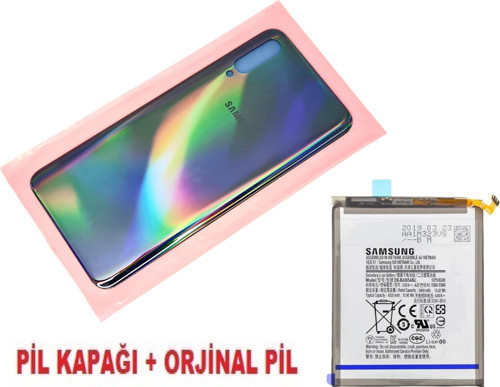 Samsung Galaxy A50 A505 Arka Pil Batarya Kapağı + PİL SİYAH