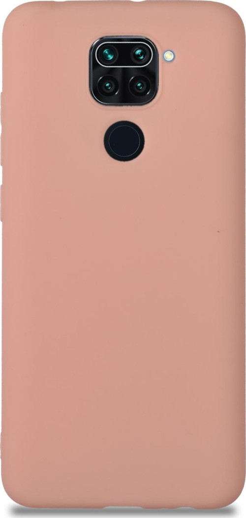 Xiaomi Redmi Note 9 Kılıf Kamera Korumalı Premier Silikon Kapak - Pudra