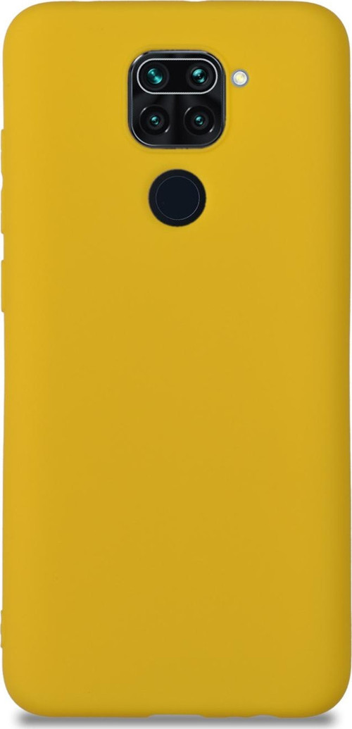 Xiaomi Redmi Note 9 Kılıf Kamera Korumalı Premier Silikon Kapak - Sarı