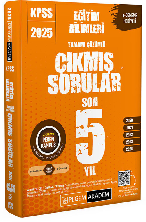 2025 KPSS Eğitim Bilimler Tamamı Çözümlü Çıkmış Sorular Son 5 Yıl