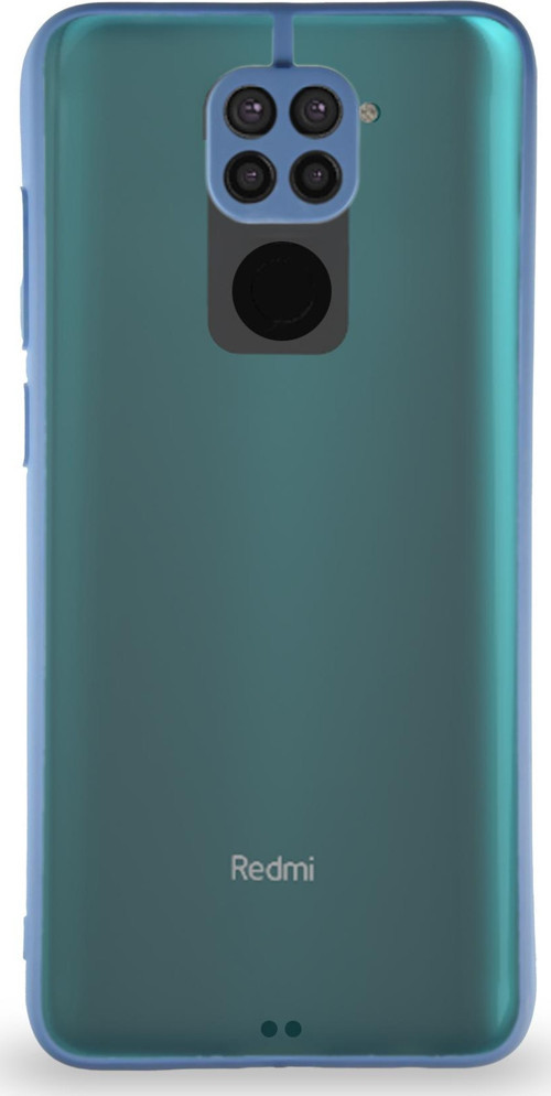 Xiaomi Redmi Note 9 Kılıf Kamera Korumalı Ultra İnce Kapak - Mavi