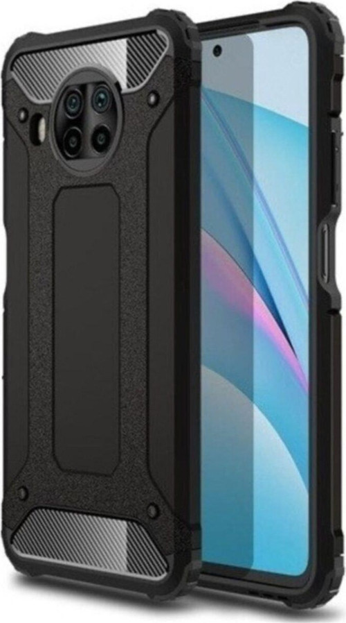 Xiaomi Redmi Note 9 Pro 5G Kapak Çift Katmanlı Zırh Tank Kılıf - Siyah