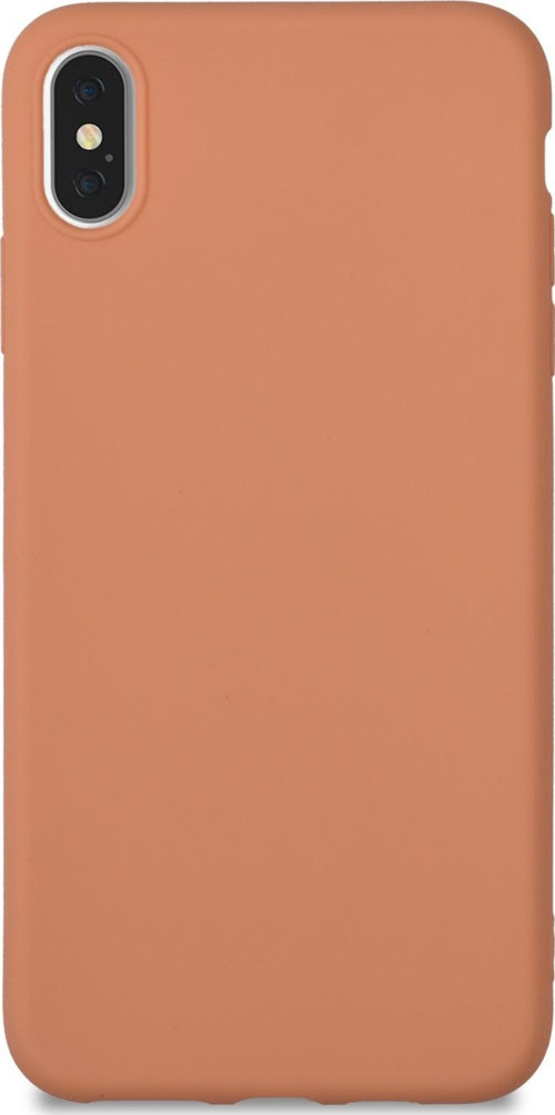 Apple iPhone Xs Max Kılıf Kamera Korumalı Premier Silikon Kapak - Pudra