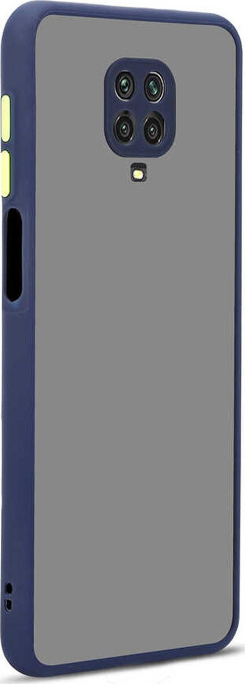 Xiaomi Redmi Note 9 Pro Kılıf Kamera Korumalı Tuşları Renkli Mat Arka Kapak - Lacivert