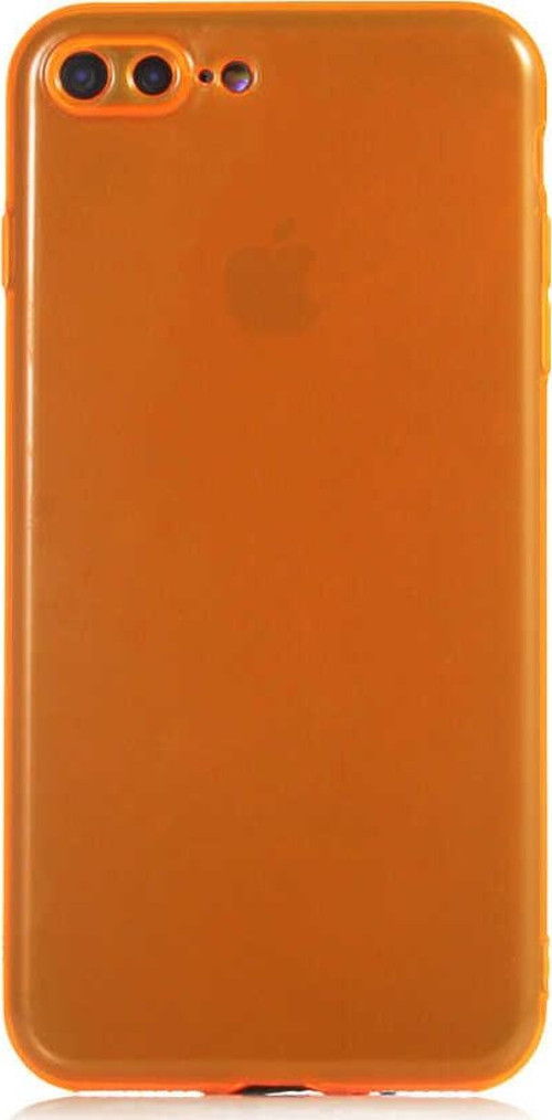 Apple iPhone 8 Plus Kapak Kamera Korumalı Neon Renkli Silikon Kılıf - Neon Pembe