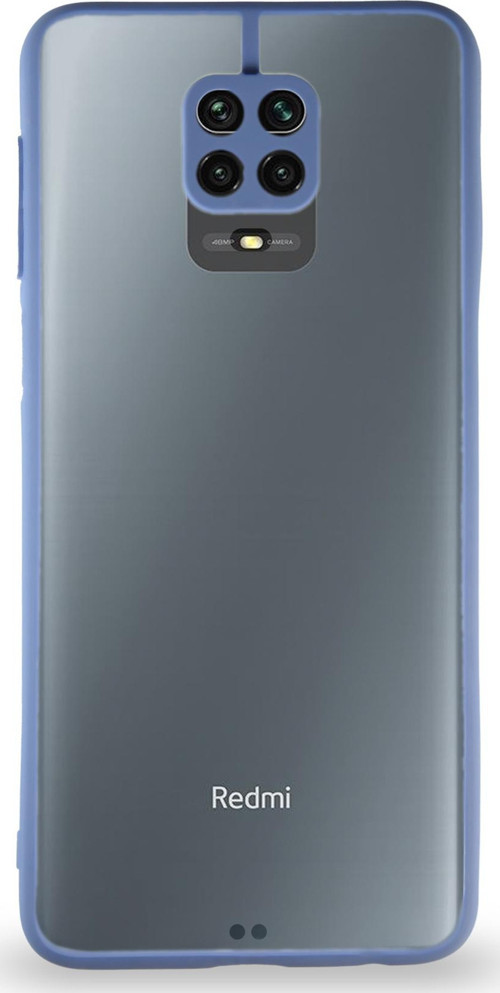 Xiaomi Redmi Note 9 Pro Kılıf Kamera Korumalı Ultra İnce Kapak - Mavi