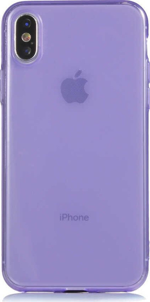 Apple iPhone X Kapak Kamera Korumalı Neon Renkli Silikon Kılıf - Neon Mor