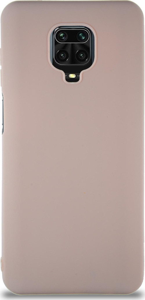 Xiaomi Redmi Note 9 Pro Kılıf Soft Premier Renkli Silikon Kapak - Pudra