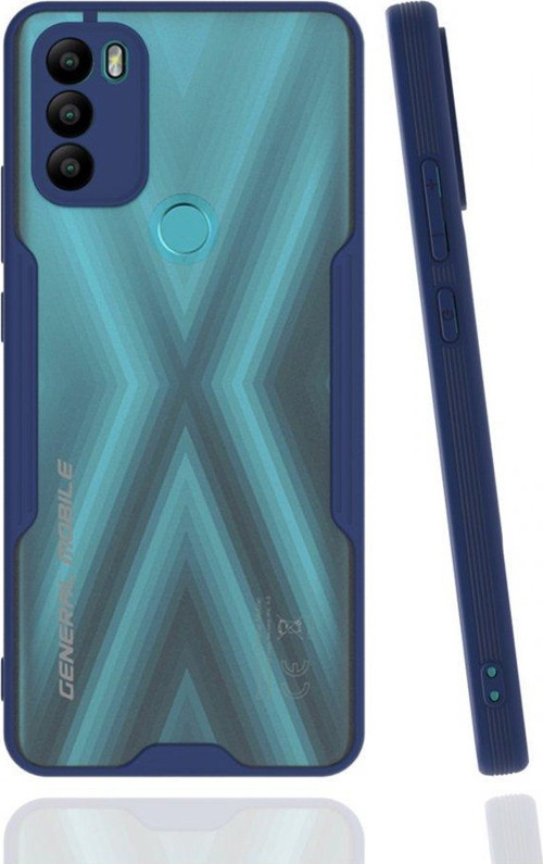 General Mobile GM21 Plus Kılıf Kamera Korumalı Colorful Kapak - Lacivert