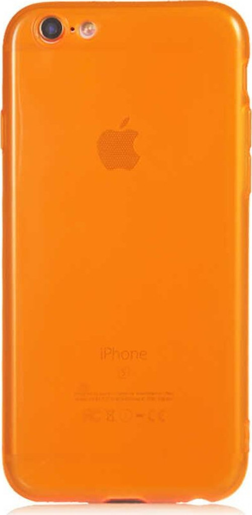 Apple iPhone 6 Kapak Kamera Korumalı Neon Renkli Silikon Kılıf - Neon Turuncu