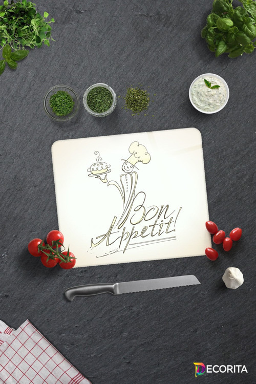 Cam Kesme Tahtası - Cam Kesme Tablası | Bon Appetit - Şef | 29cm x 34cm