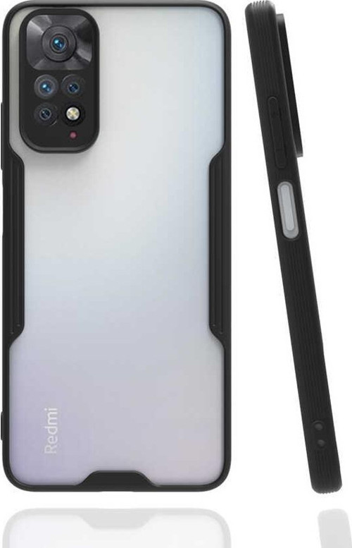 Xiaomi Redmi Note 11 Global Kılıf Kamera Korumalı Colorful Kapak - Siyah