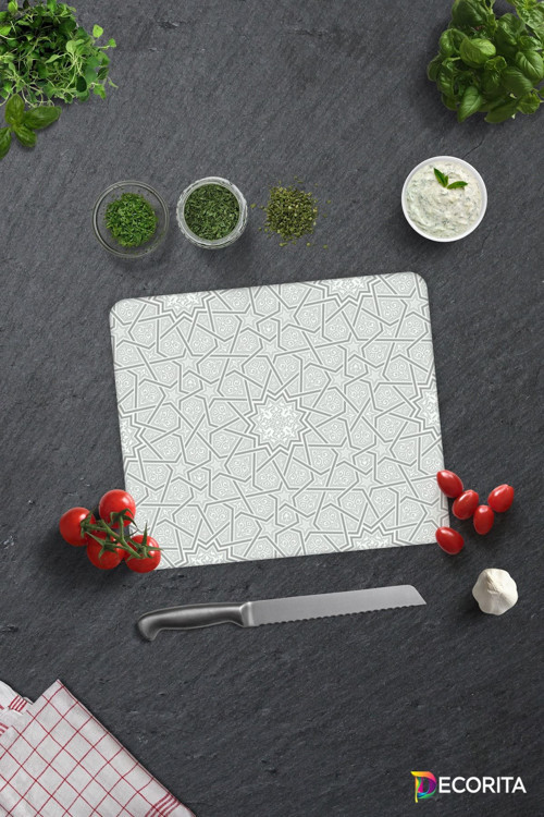 Cam Kesme Tahtası - Cam Kesme Tablası | Selçuklu Motifi Desenli | 29cm x 34cm