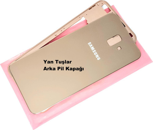 Samsung Galaxy J6 Plus KASA Arka Pil Batarya Kapağı (TAMİR SETİ) GOLD