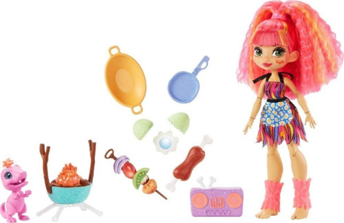 ™ Barbekü Partisi™ Oyun Seti, Emberly™ Bebek (25 Cm) Ve Dinozoru Gnl96