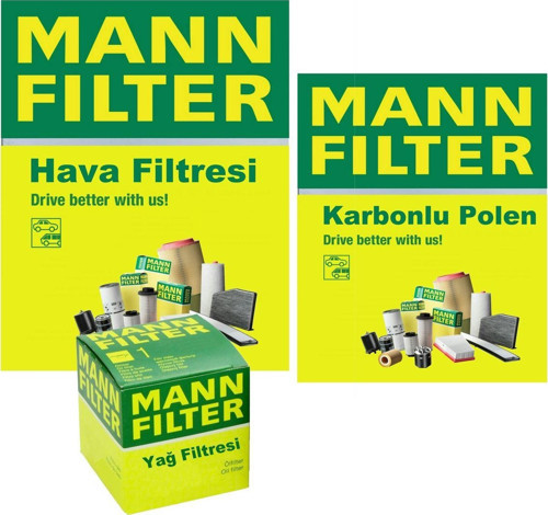 MANN-FILTER Skoda Yeti 1.6 Tdi Dizel Filtre Bakım Seti 2012-2015
 3Fk Hava-Yağ-Karbonlu Polen