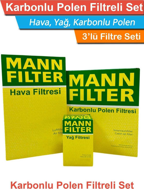 MANN-FILTER Vw Passat 1.4 Tsi -Filter Filtre Bakım Seti 2011-2014
