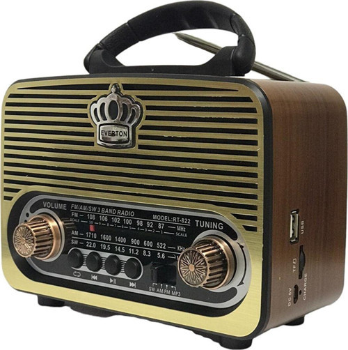Rt-822 Bluetooth Fm-usb-Tf Card-Aux Nostaljik Radyo