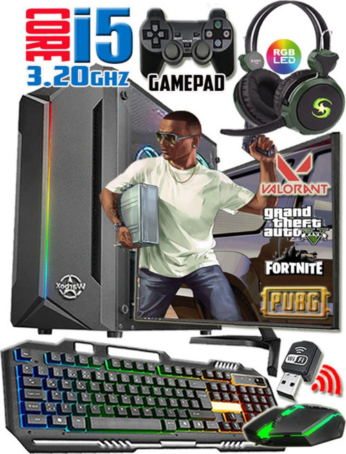 Lazer I5 750 Turbo:3.20Ghz 8Gb Ram 128Gb Ssd 250Gb Hdd R7 240-4 Gb E.Kartı 19" Monitör Gaming Set