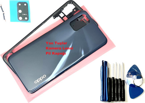 Oppo A72 KASA Arka Pil Batarya Kapağı (TAMİR SETİ) SİYAH