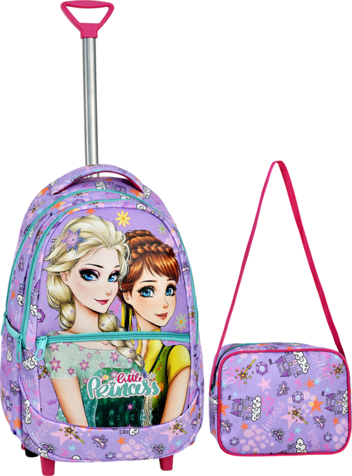 Çekçekli Frozen Desenli İlkokul Çantası + Beslenme Çantası