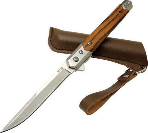ZBR M390 1-37 Kahverengi Kamp Çakısı 21cm - Manuel, Ahşap Sap, Kılıflı