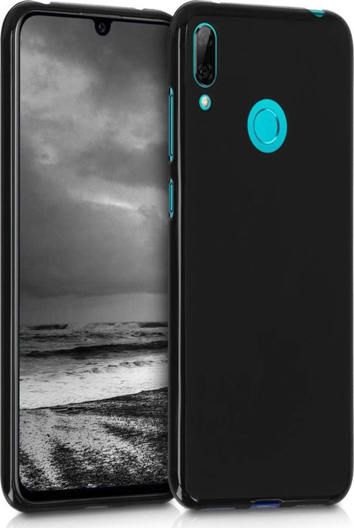 Huawei Y7 2019 Kapak Mat Siyah Silikon Lux Kılıf