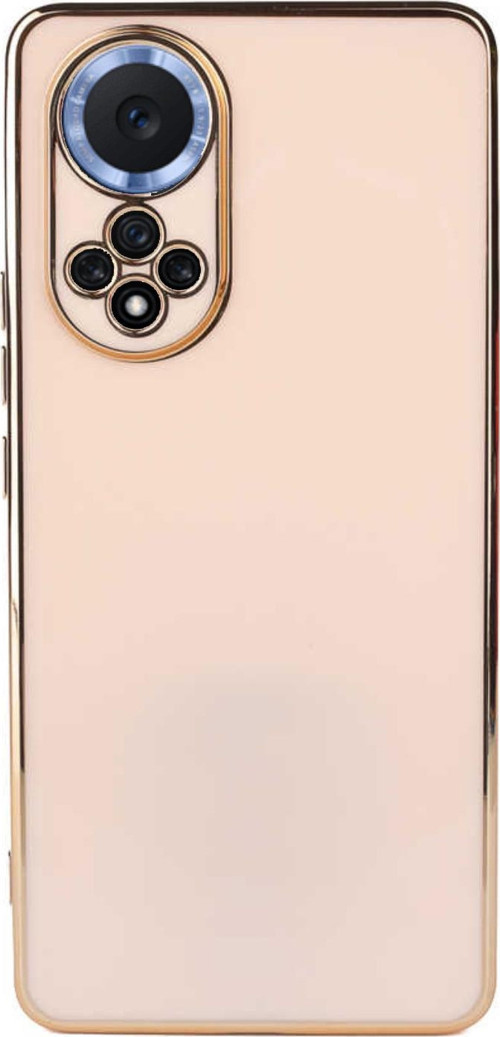 Huawei Nova 9 Kapak Kamera Korumalı Lazer Kesim Lüx Silikon Kılıf - Rose Gold