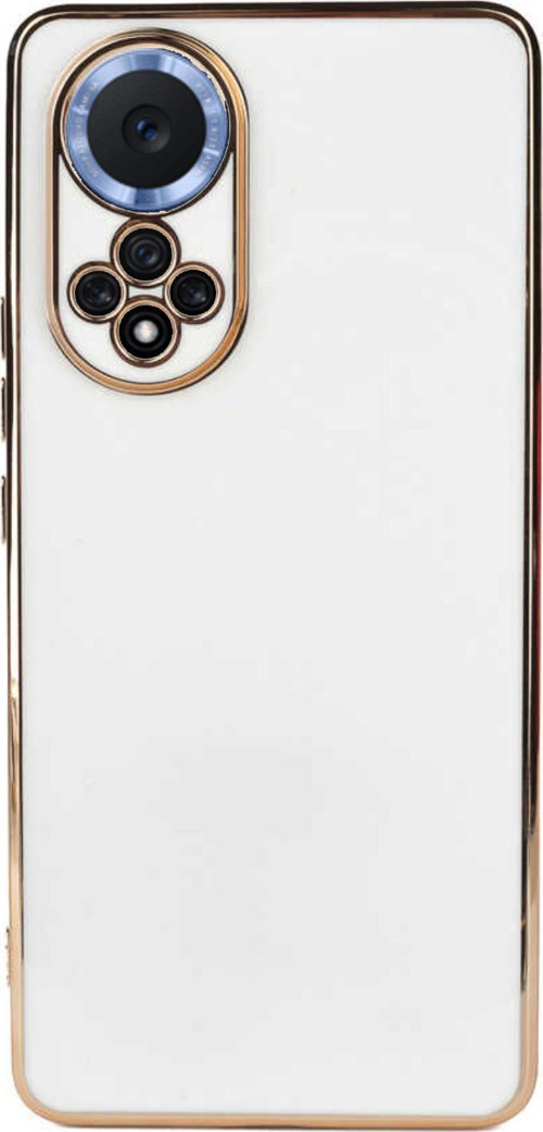 Huawei Nova 9 Kapak Kamera Korumalı Lazer Kesim Lüx Silikon Kılıf -Beyaz